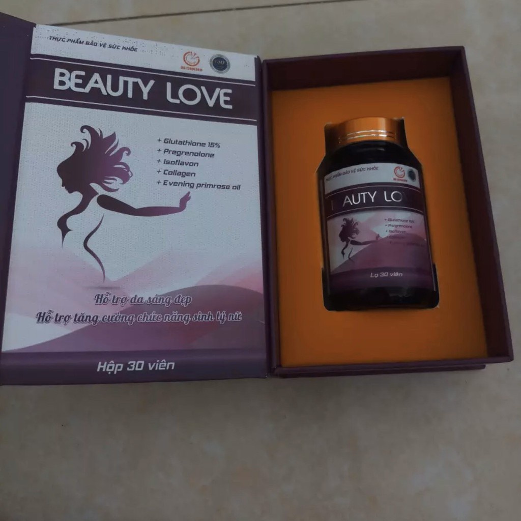 Viên uống đẹp da, tăng cường chức năng sinh lý nữ BEAUTY LOVE, hộp 30 viên