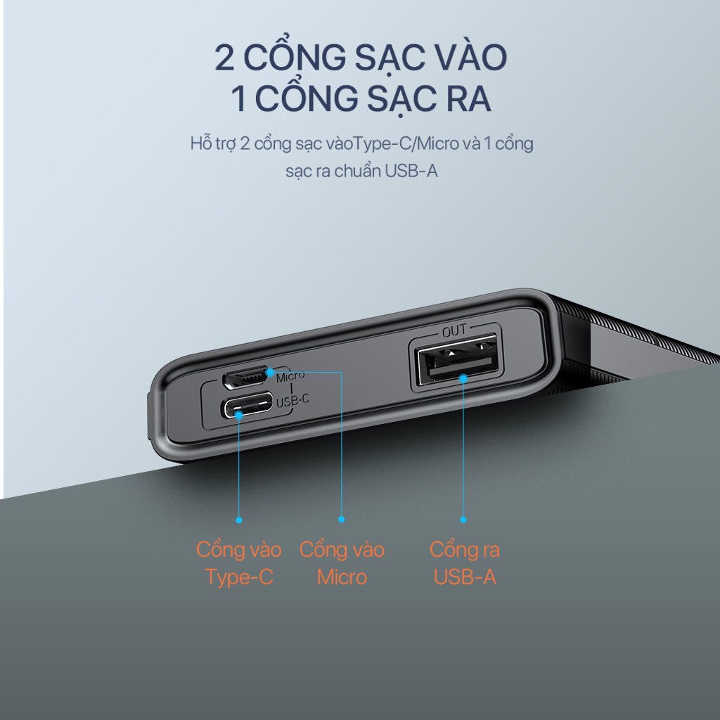 Pin Sạc Dự Phòng 10.000mAh ACOME AP103W, RT190 10.5W - BẢO HÀNH 1 ĐỔI 1 CHÍNH HÃNG