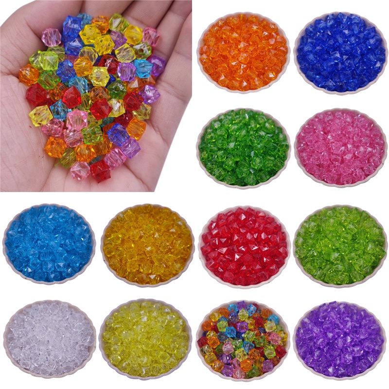 Bộ 20/40 Hạt Kim Cương Màu Kẹo 8/10mm Dùng Làm Trang Sức Thủ Công