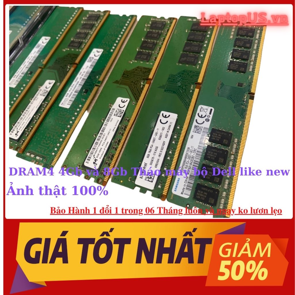 Ram PC DDR4 8Gb 4Gb bus 2400Mhz- ram tháo máy đồng bộ Samsung, và nhiều hãng khác chuẩn Mỹ BH 3 năm