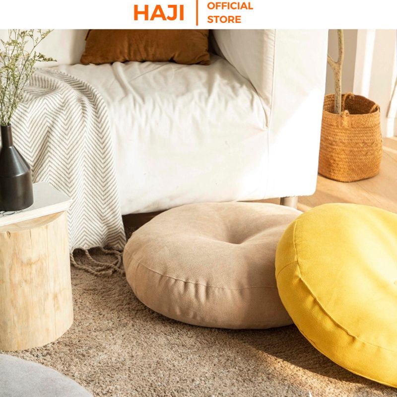 Đệm ngồi bệt HAJI cao cấp không xù lông màu sắc trẻ trung hiện đại (nhiều màu lựa chọn) D13