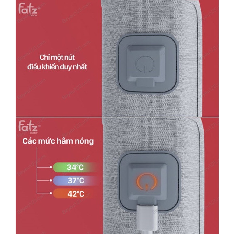 READY 1 - Túi vải ủ ấm bình sữa giữ nhiệt bình sữa Fatz / Dụng cụ hâm sữa du lịch cầm tay FatzBaby - FB3101TN