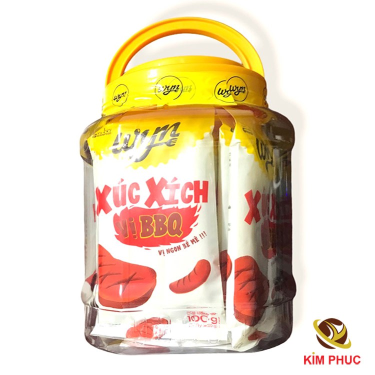 Xúc xích BBQ Wyn hũ 1kg (100g*10 gói)