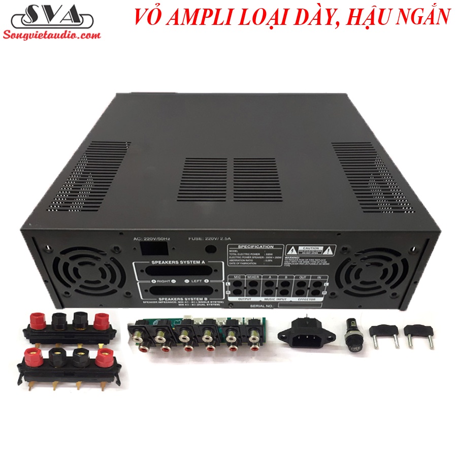 VỎ AMPLI LOẠI DÀY HẬU 33 CM PA1000X