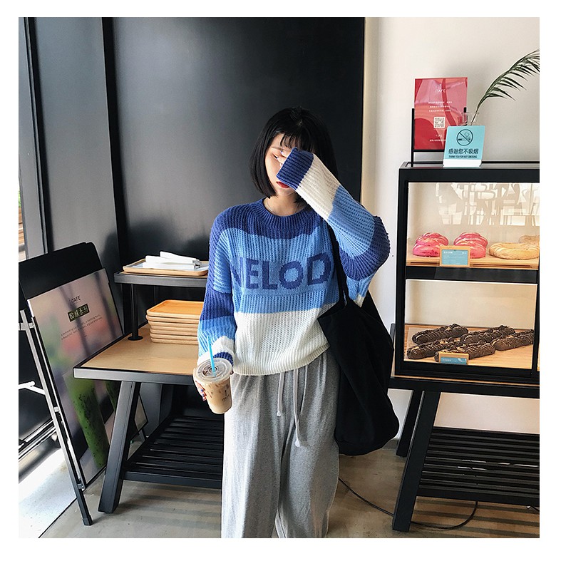 Order áo len ulzzang chữ MELODY phối màu siêu xinh