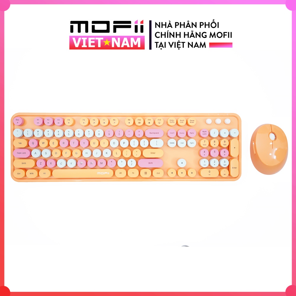Combo Bàn Phím và Chuột Không Dây MOFII CANDY SWEET MIXED Chính Hãng tương thích cả WINDOWS VÀ MACOS