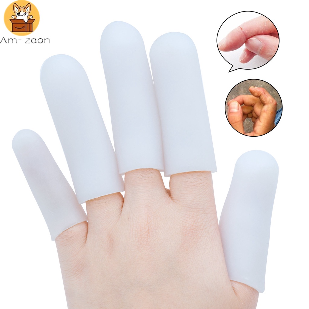 Set 2 Mặt Nạ Silicone Gel Dày Dặn Bảo Vệ Ngón Tay Chống Nứt Nẻ