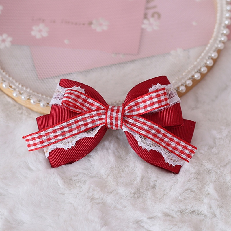 Flgo Kẹp Tóc Đính Nơ Hình Trái Dâu Tây Dễ Thương Cho Bé Gái