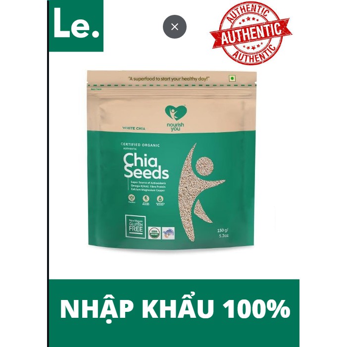 HẠT CHIA TRẮNG 150G - NOURISH YOU ( có ảnh thật )