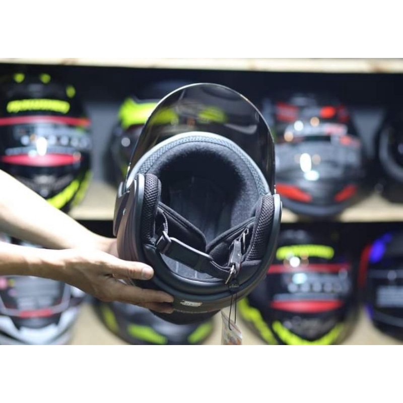 Mũ bảo hiểm 3/4 đầu Asia cao cấp kính full mặt