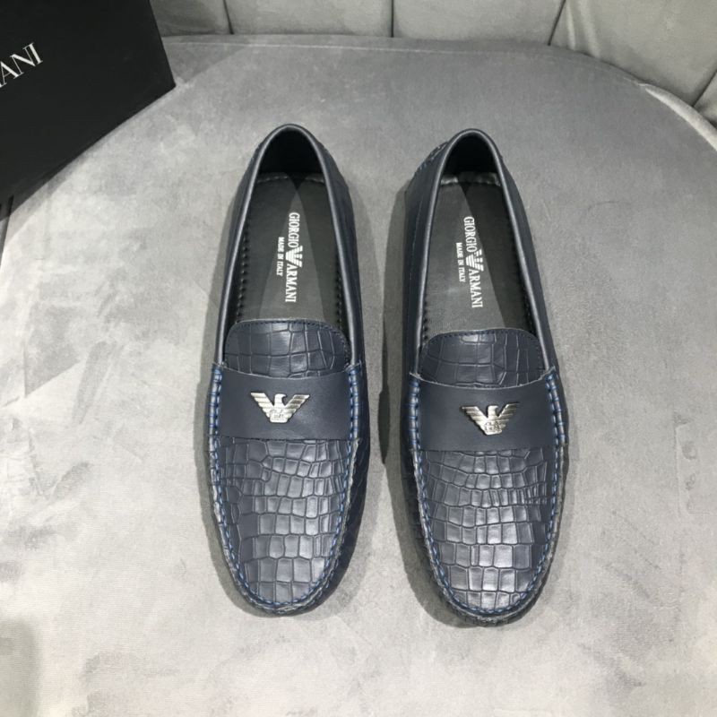 Giày lười nam công sở da cá sấu ARMANI
