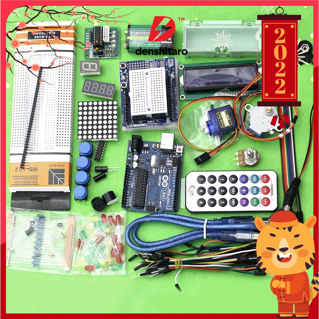 Combo Bộ Kit Học Tập Arduino Uno R3 V1 Cơ Bản (có hộp nhựa) D00-547