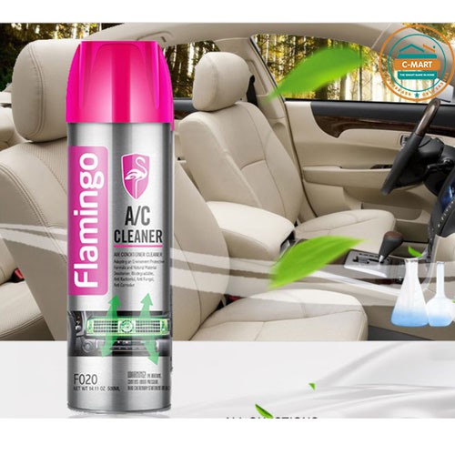 [ RẺ VÔ ĐỊCH] Bình xịt vệ sinh điều hòa ô tô, điều hòa gia đình  Flamingo dung tích 500ml