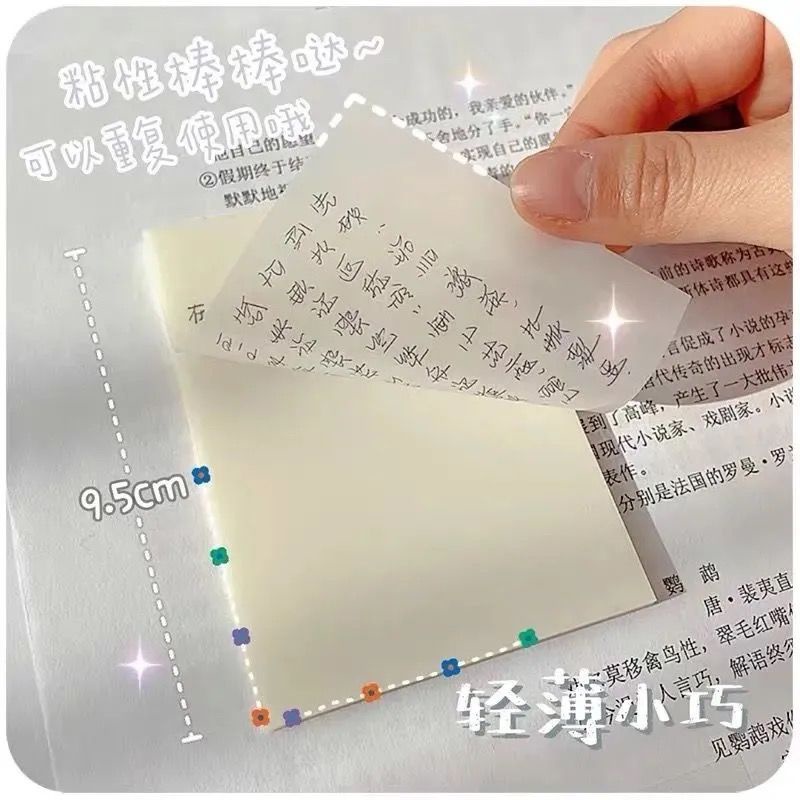 Miếng Dán Ghi Chú Trong Suốt Phong Cách Nhật Bản Dành Cho Học Sinh