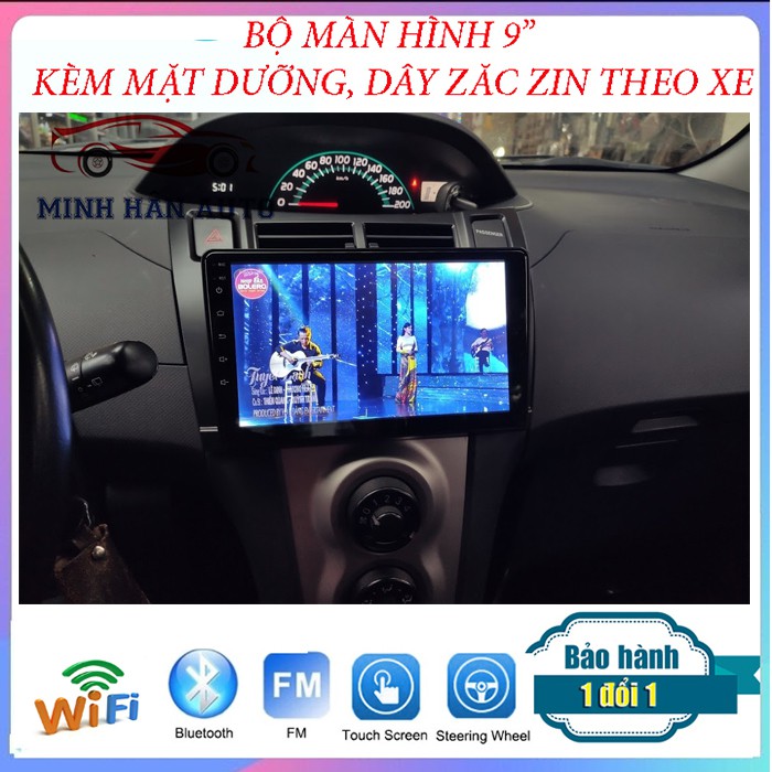 Bộ màn hình Android 9 inch cho xe TOYOTA YARIS 2007-2013,độ màn hình ô tô,camera hành trình oto nào tốt