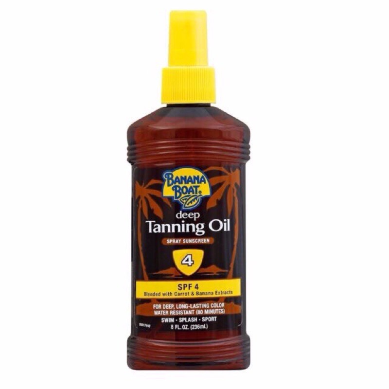 Dầu tắm nắng Banana Boat tanning oil Spf4 chai 236ml Xuất xứ Usa