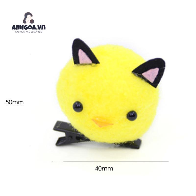 ✨✨ Kẹp Tóc Hình Gà Nhồi Bông Ba Chiều Màu Vàng Nhỏ Nhắn Dễ Thương Dành Cho Trẻ Em