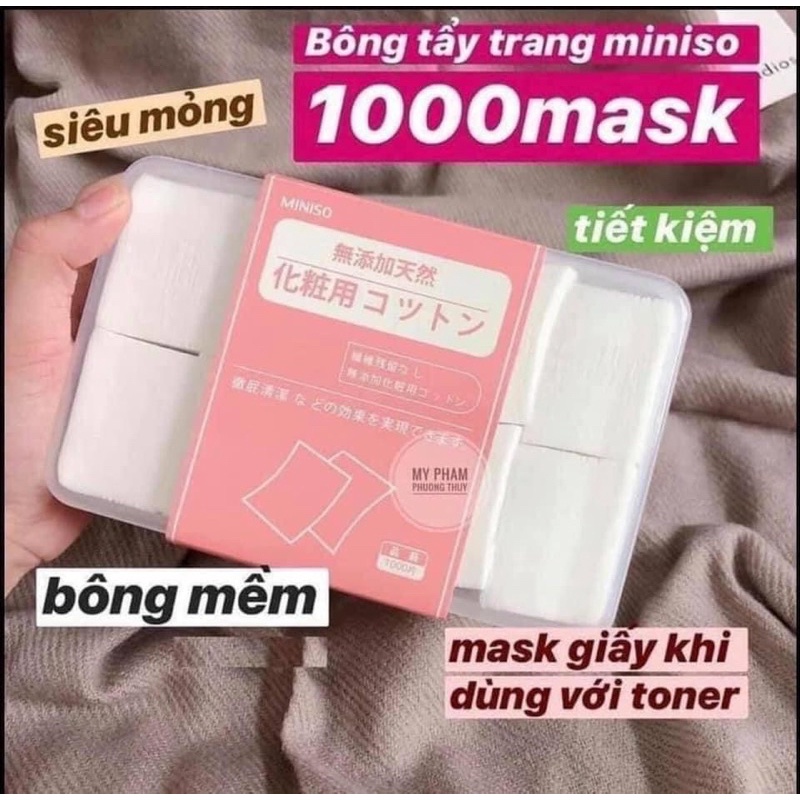 Bông tẩy Trang Miniso 1000 Miếng
