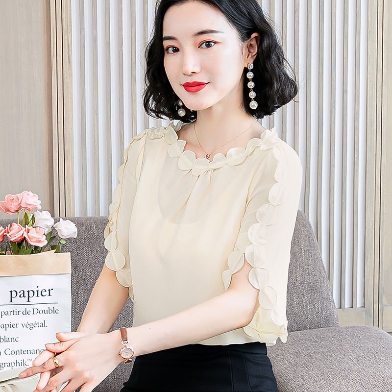 Áo Sơ Mi Voan Ngắn Tay Thời Trang Mùa Hè Dành Cho Nữ