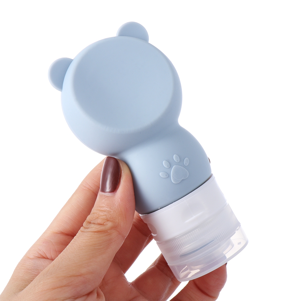 Chai rỗng thích hợp chiết mỹ phẩm / dầu gội thiết kế hoạt họa bằng silicon tiện dụng