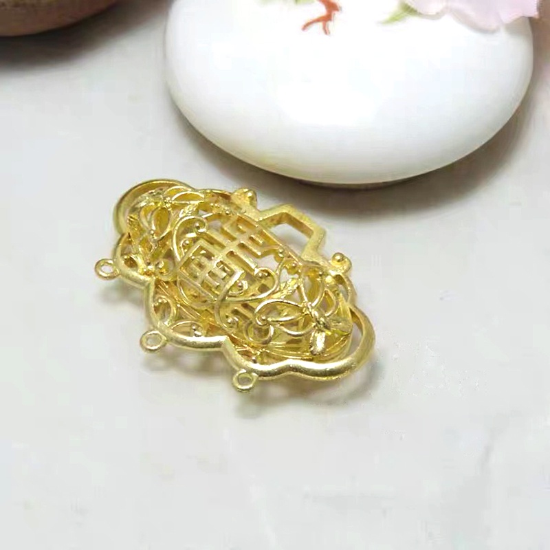 Khóa trường thọ, trường mệnh đúc nguyên khối nguyên liệu làm trâm trang sức cổ trang phụ kiện cosplay cổ phục việt phục