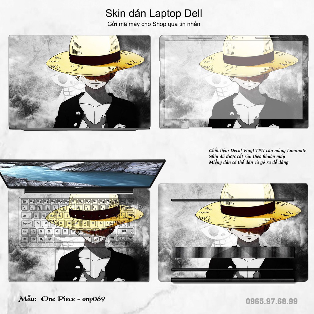 Skin dán Laptop Dell in hình One Piece nhiều mẫu 5 (inbox mã máy cho Shop)