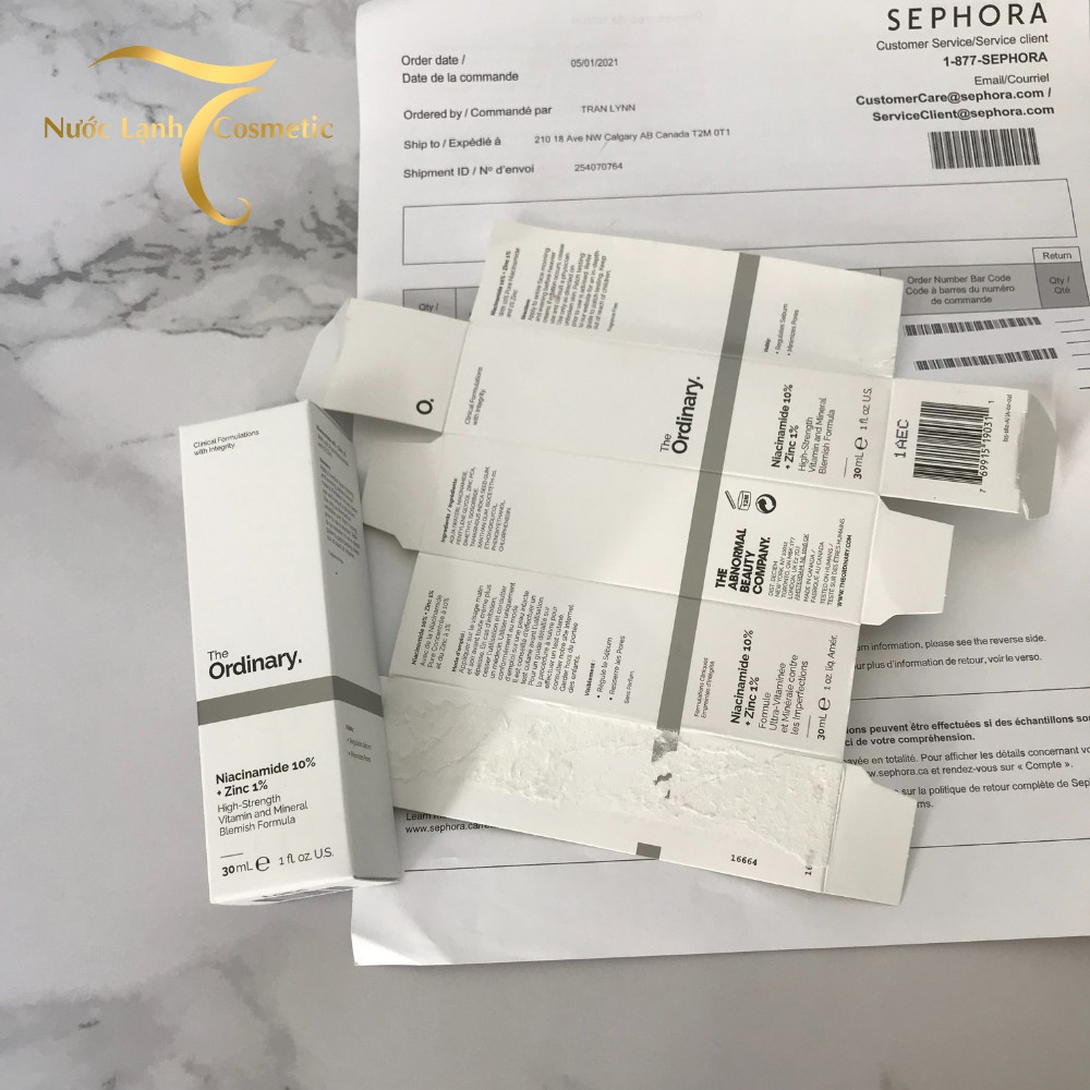 [Bill Canada] The Ordinary Niacinamide 10% + Zin 1% Tinh Chất Se Khít Lỗ Chân Lông, Mờ Thâm