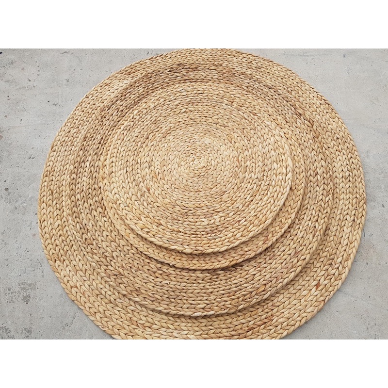 Thảm lục bình decor ⚡ TOP BÁN CHẠY ⚡ Thảm trải nhà, chụp ảnh sản phẩm loai D50cm, D60cm, D80cm, D90cm, D1m, D1m2