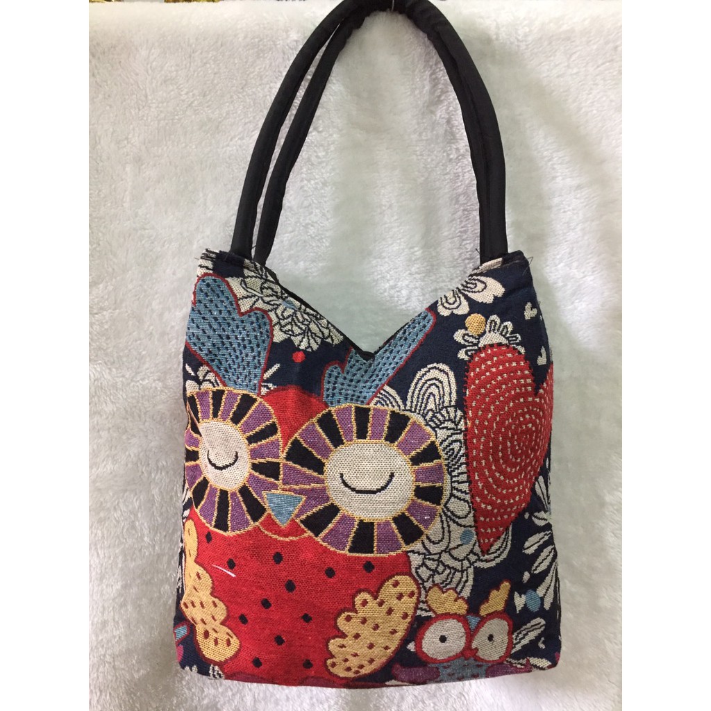 Túi miệng tim họa tiết thổ cẩm - Quý khách xem kỹ mô tả để chọn mã và màu