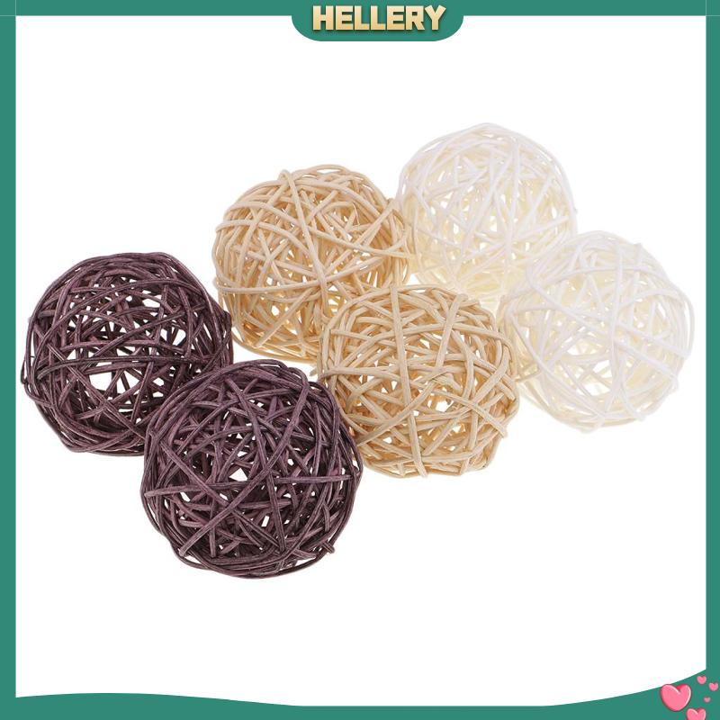 [HelleryVN] Set 15 Quả Cầu Mây Tự Nhiên 3cm Trang Trí Tiệc Cưới / Nội Thất Nhà