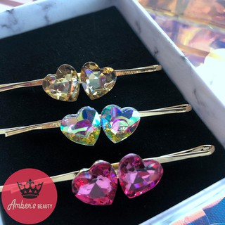 KẸP TÓC NỮ ĐÍNH TRÁI TIM ĐÁ PHA LÊ THANH LỊCH J0136