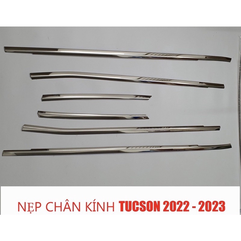 Nẹp Chân Kính Inox 304  Tucson 2022 2023 hyundai phụ kiện