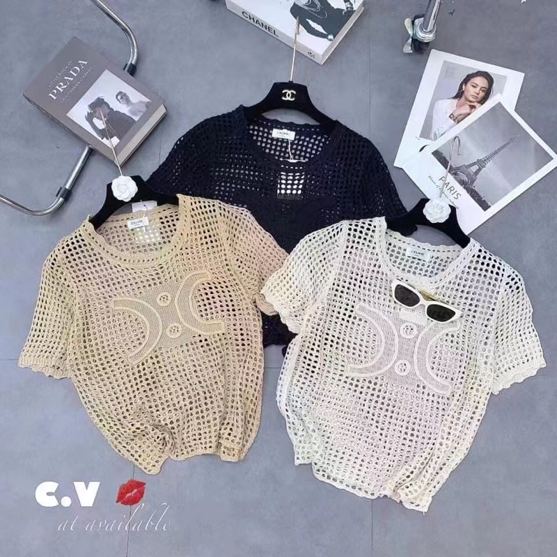 6001. ÁO LEN LƯỚI THÊU