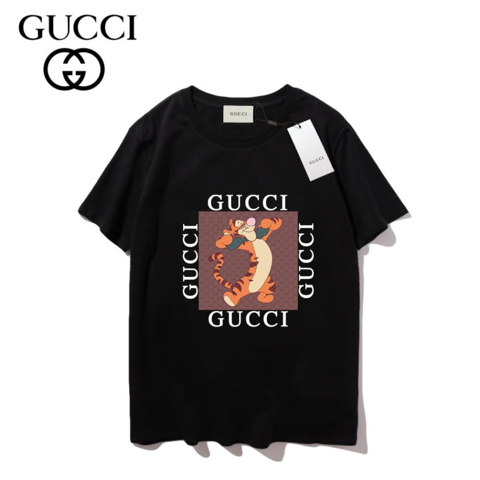 Gucci Áo Thun cotton Ngắn Tay In Họa Tiết Thời Trang Cá Tính ⚡