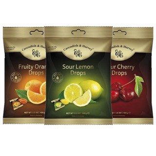 ( Bán sỉ ) Lốc 10 gói Kẹo trái cây Cavendish & Harvey Drops gói 100gr