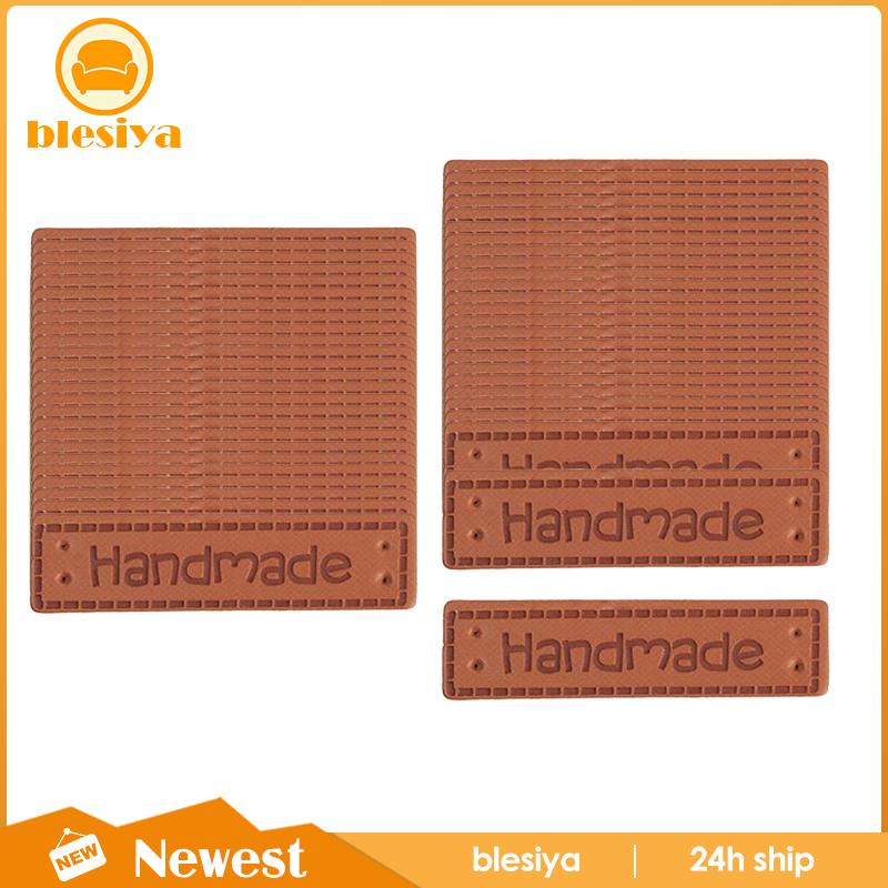 Set 50 Miếng Nhãn Dập Nổi Bằng Da Dùng Để May Túi Xách / Ví Handmade