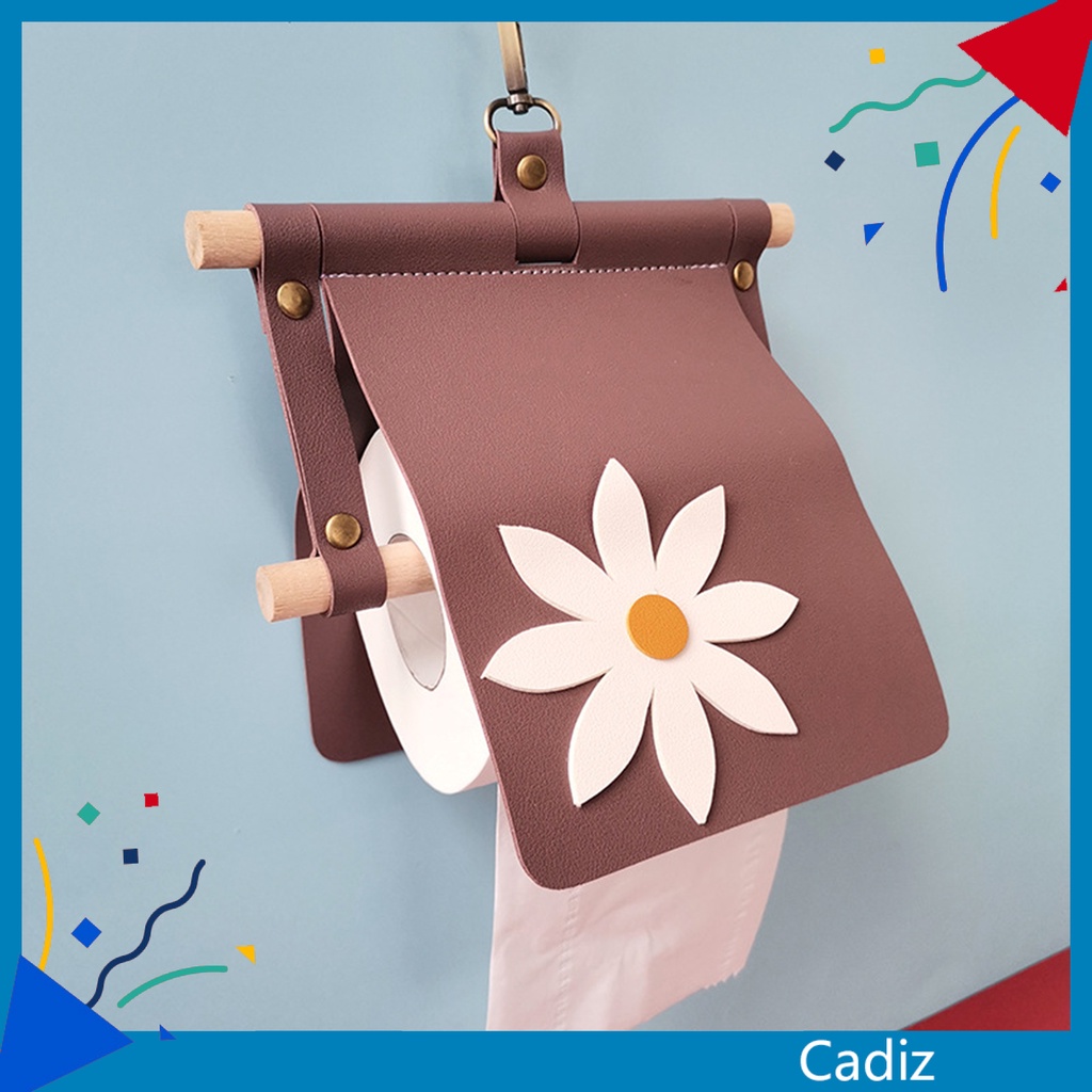 Cadiz* Paper Roll Holder Creative Nice-looking Fashion Toilet Paper Holder Faux Leather Hanging Tissue Box for Home
