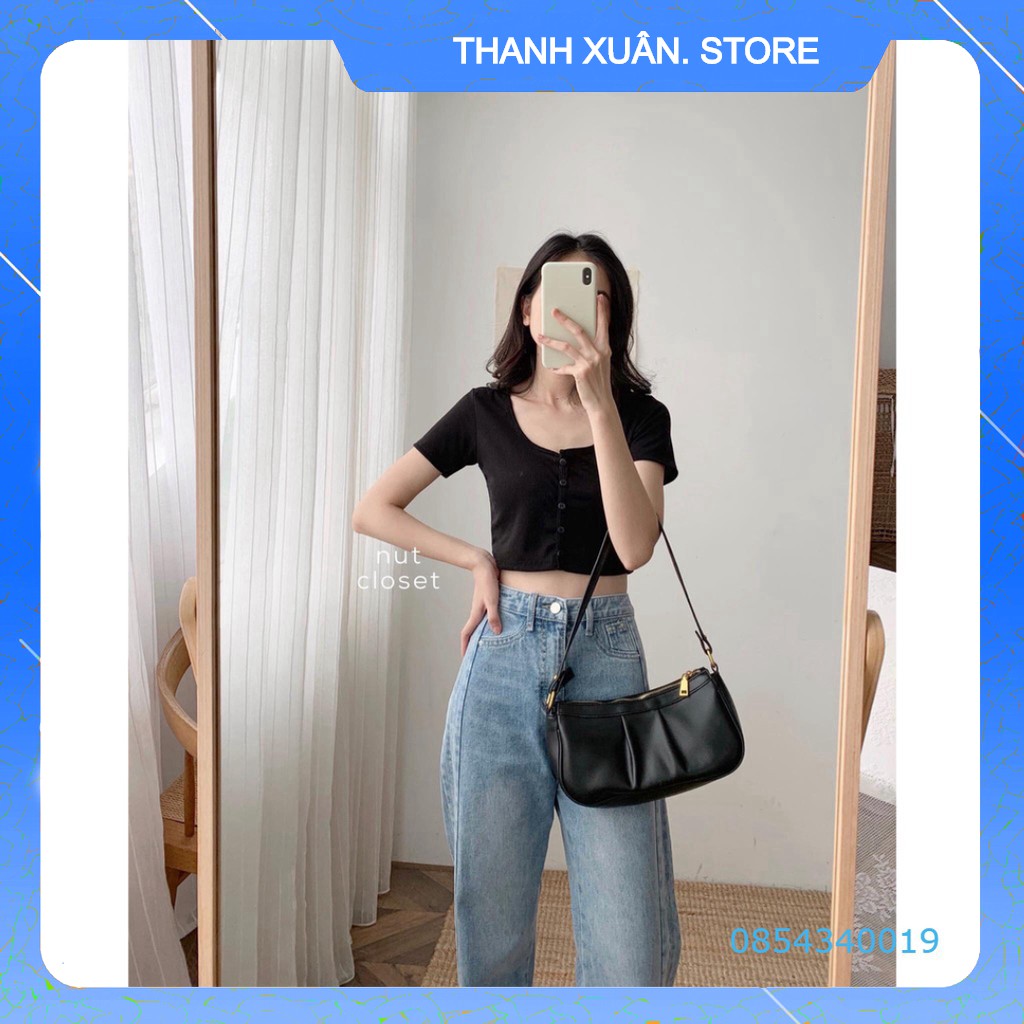 ÁO CROPTOP LEN TĂM CÚC DỌC 6 MÀU LOẠI MỚI - CROPTOP CÚC NGỰC TÍM XANH MINT HOT - mẫu mới 👗 💝 - TXShop