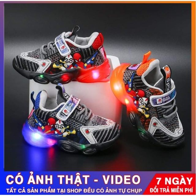 Giày thể thao đèn led siêu nhân phát sáng cho bé trai G08