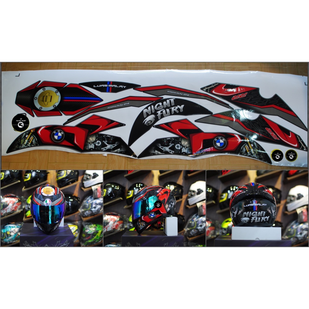 Tem BMW dán mũ bảo hiểm fullface