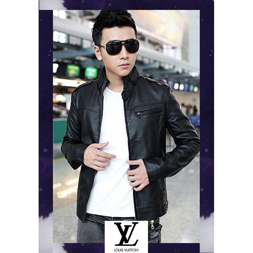 Áo Da Nam Thời Trang Cao Cấp Không Bong Tróc Nổ áo da nam thật hà nội