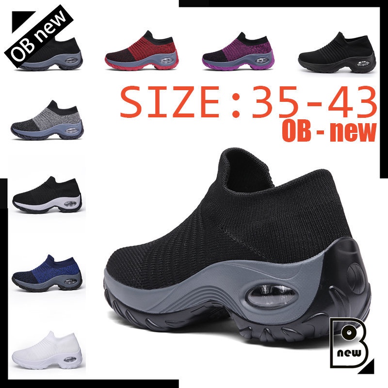 Giày Thể Thao Đế Độn Thời Trang 2022 Dành Cho Nữ Giày Slip On Plus Size: 35-43