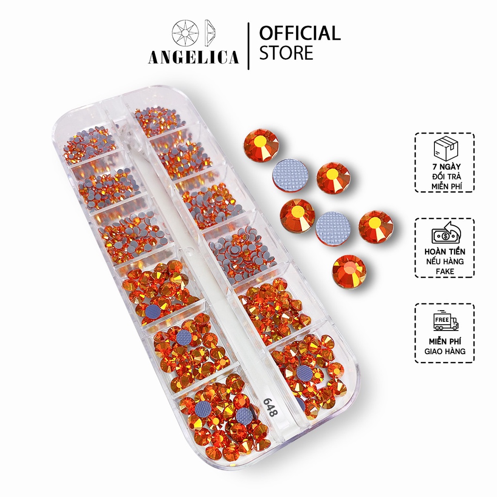 Đá Chân Lưới Nail 12 Khía Heaven Hyacinth Đính Móng ANGELICA 648
