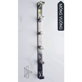 Móc áo treo gắn tường (móng vuông) 100 % inox 304 cao cấp chống ăn mòn chống rỉ sét chịu lực tốt độ bền cao giá tậnvuông