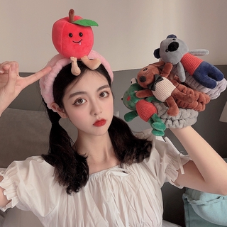 Băng Đô Cài Tóc rửa mặt Kiểu Hoạt Hình Xinh Xắn Phong Cách Hàn Quốc Cho Bạn Gái