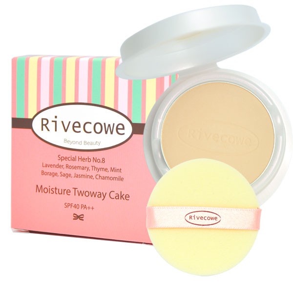 Phấn trang điểm siêu mịn 3in1 Rivecowe Hàn Quốc SPF40