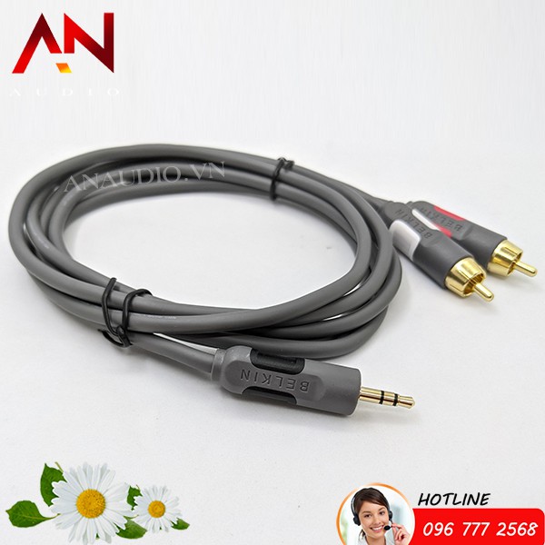 Dây jack 3.5 ra 2 AV Belkin 1.8m
