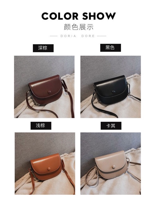 ORDER Túi hến đeo chéo da PU