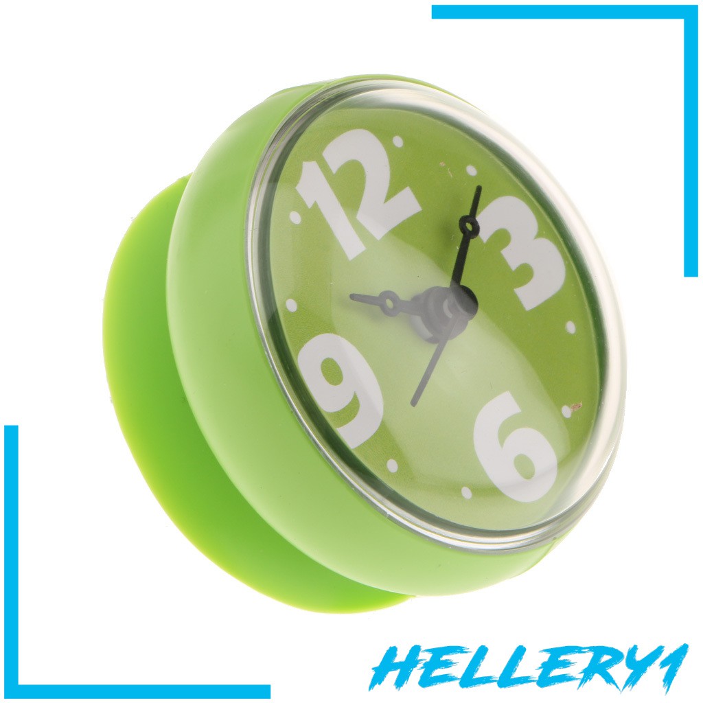 [HELLERY1] Assorted Suction Cup Bathroom Clock Digital Quartz Wall Clock Self-adhesive Time