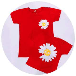 Áo hoa cúc cotton tàu